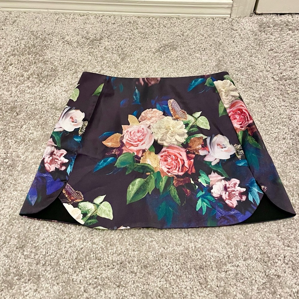 Topshop Womens Floral Mini Skirt 4